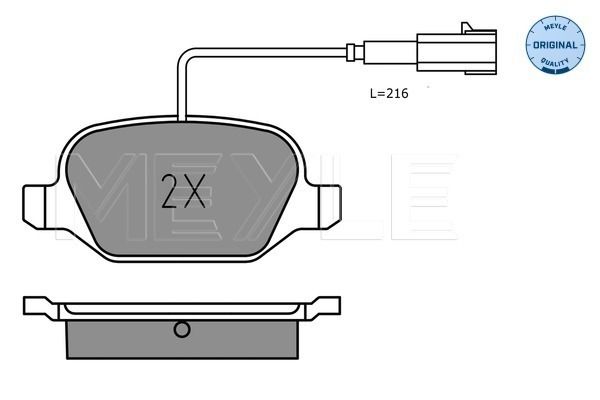 Brake Pad Set, disc brake MEYLE 025 252 3717