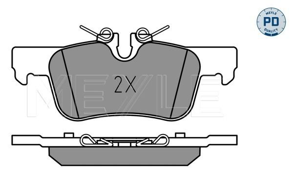 Brake Pad Set, disc brake MEYLE 025 253 3116/PD