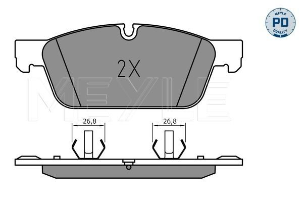 Brake Pad Set, disc brake MEYLE 025 255 3119/PD