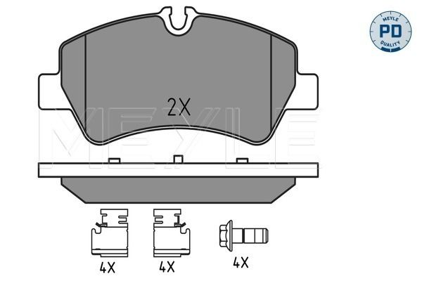 Brake Pad Set, disc brake MEYLE 025 256 0418/PD