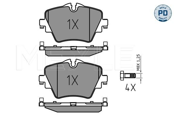 Brake Pad Set, disc brake MEYLE 025 256 1718/PD