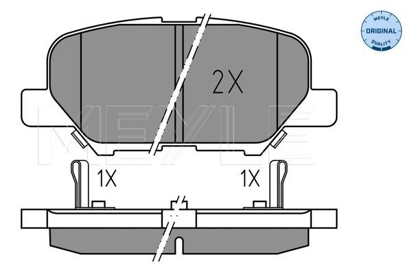 Brake Pad Set, disc brake MEYLE 025 256 8814