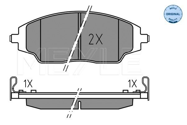 Brake Pad Set, disc brake MEYLE 025 257 2218