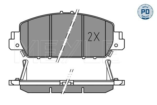 Brake Pad Set, disc brake MEYLE 025 257 9216/PD