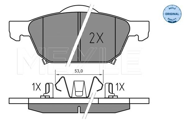 Brake Pad Set, disc brake MEYLE 025 258 0417