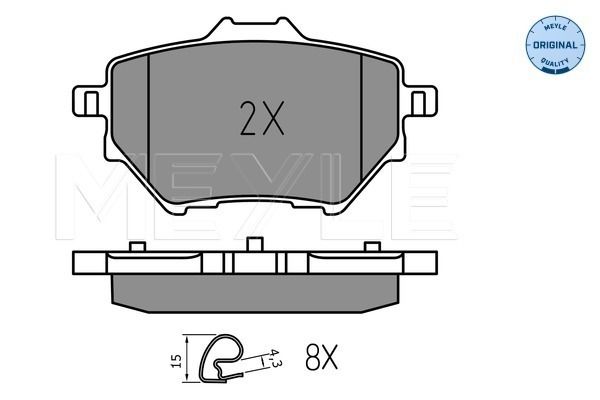 Brake Pad Set, disc brake MEYLE 025 258 3917