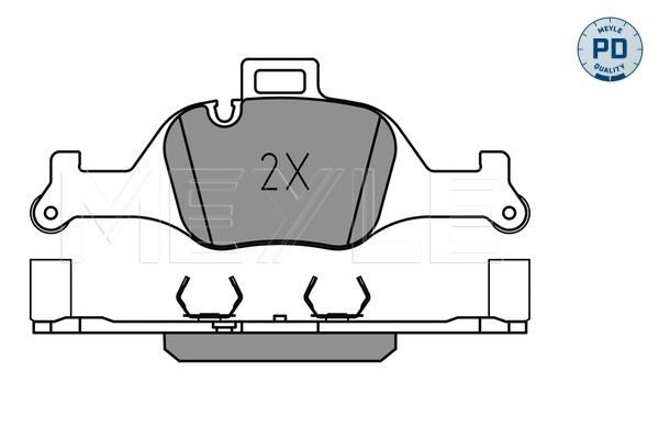 Brake Pad Set, disc brake MEYLE 025 259 0018/PD