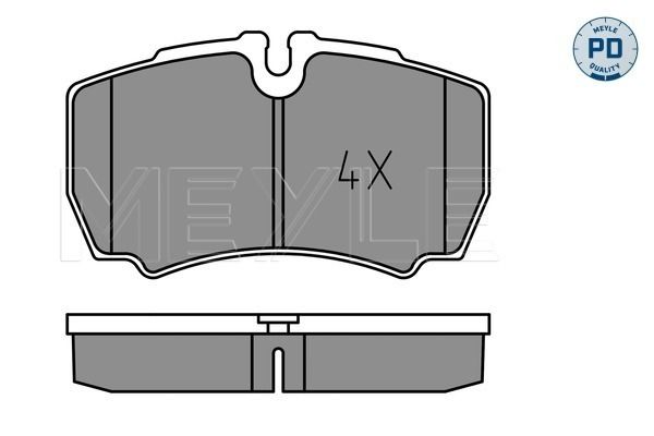 Brake Pad Set, disc brake MEYLE 025 291 2320/PD