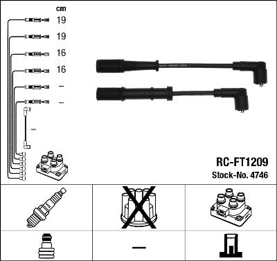 Ignition Cable Kit NGK 4746