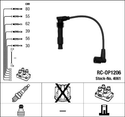 Uždegimo laido komplektas NGK 4061