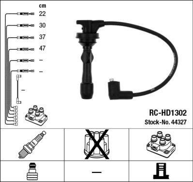 Комплект проводів високої напруги NGK 44327