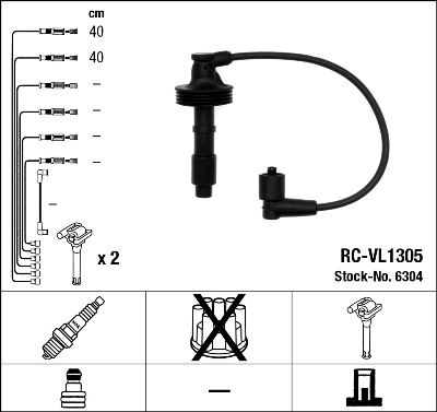 Uždegimo laido komplektas NGK 6304
