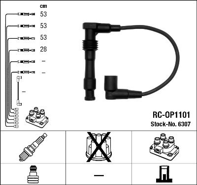 Uždegimo laido komplektas NGK 6307