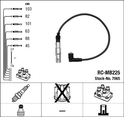 Uždegimo laido komplektas NGK 7065