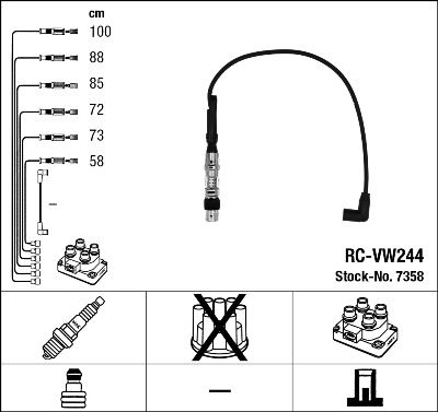 Ignition Cable Kit NGK 7358