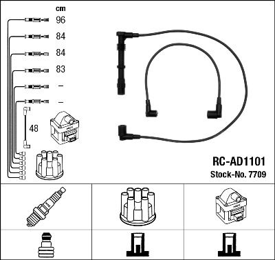 Uždegimo laido komplektas NGK 7709