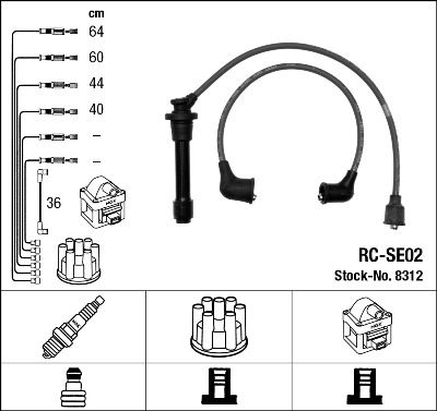 Ignition Cable Kit NGK 8312