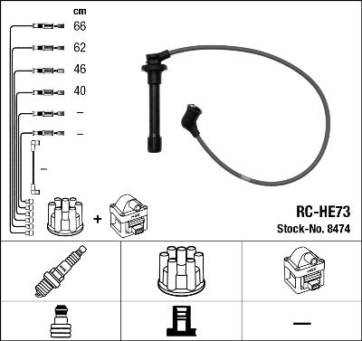 Ignition Cable Kit NGK 8474