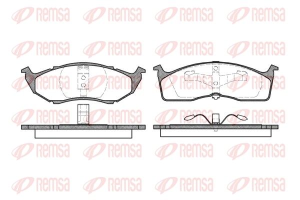 Brake Pad Set, disc brake REMSA 0610.00