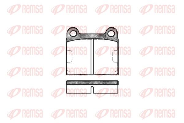 Brake Pad Set, disc brake REMSA 0006.60