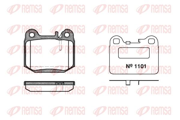 Brake Pad Set, disc brake REMSA 0014.40