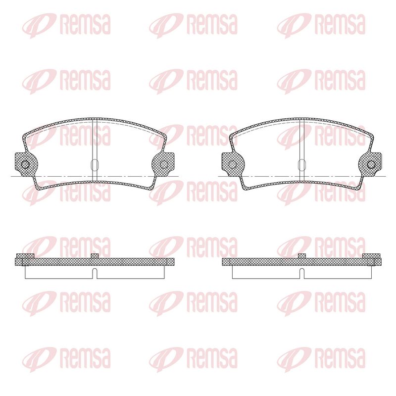 Brake Pad Set, disc brake REMSA 0021.36