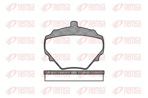 Brake Pad Set, disc brake REMSA 0052.10