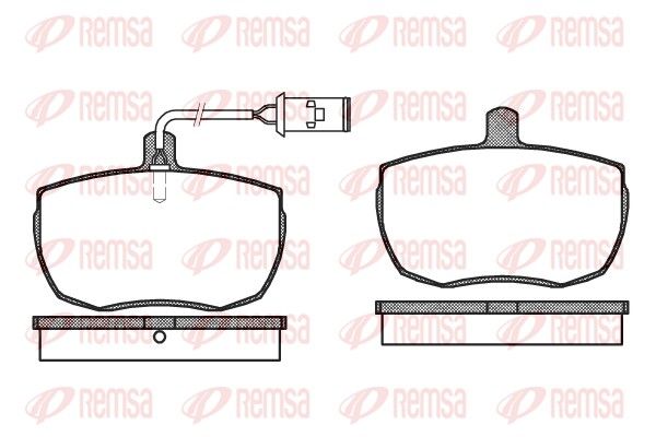 Brake Pad Set, disc brake REMSA 0056.22
