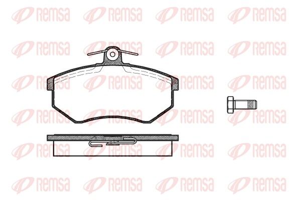 Brake Pad Set, disc brake REMSA 0134.00