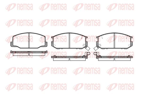 Brake Pad Set, disc brake REMSA 0152.12