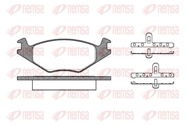 Brake Pad Set, disc brake REMSA 0171.20