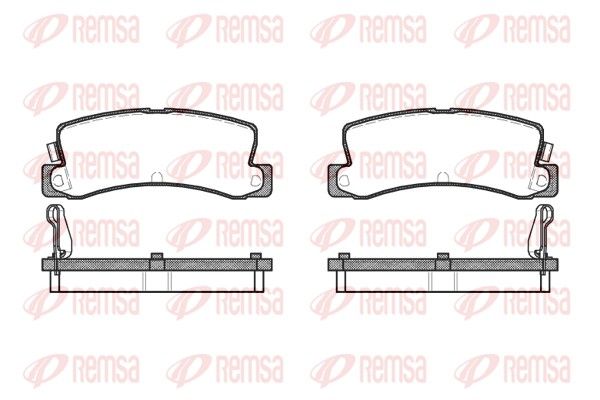 Brake Pad Set, disc brake REMSA 0214.04