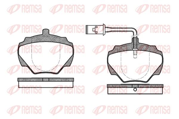 Brake Pad Set, disc brake REMSA 0222.01