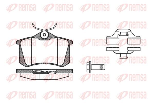 Brake Pad Set, disc brake REMSA 0263.03