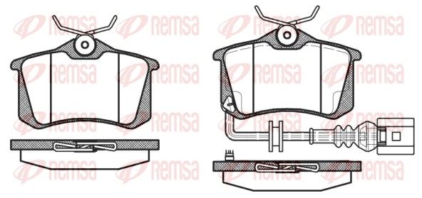 Stabdžių trinkelių rinkinys, diskinis stabdys REMSA 0263.41