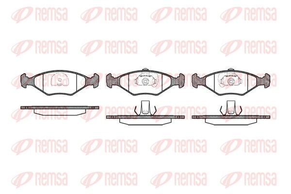 Brake Pad Set, disc brake REMSA 0281.40