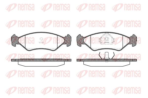 Brake Pad Set, disc brake REMSA 0285.10