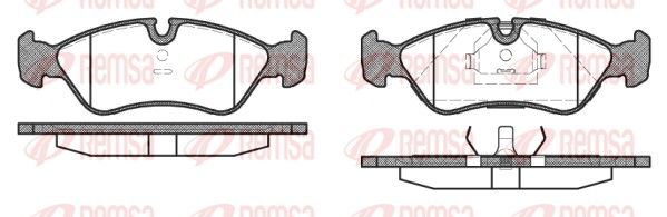 Brake Pad Set, disc brake REMSA 0286.10