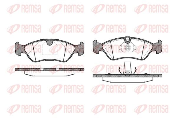 Brake Pad Set, disc brake REMSA 0286.50