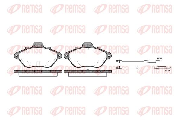 Brake Pad Set, disc brake REMSA 0310.14