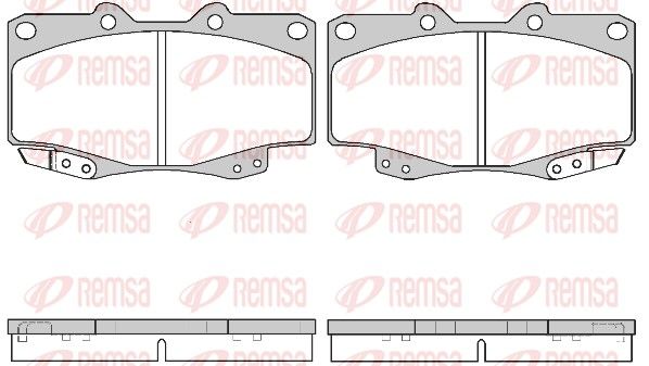 Brake Pad Set, disc brake REMSA 0315.22