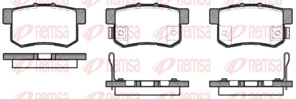 Brake Pad Set, disc brake REMSA 0325.52