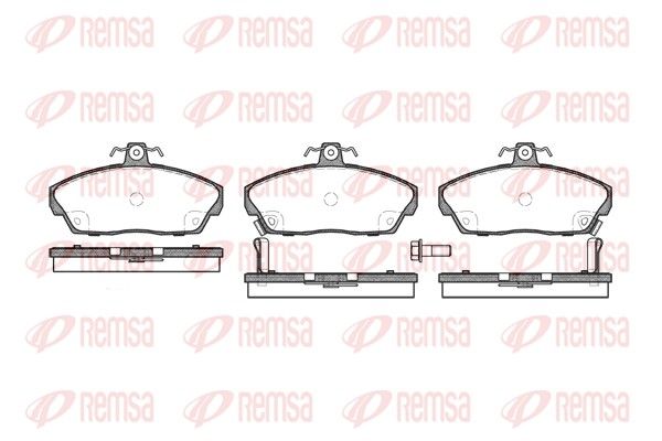 Brake Pad Set, disc brake REMSA 0337.02