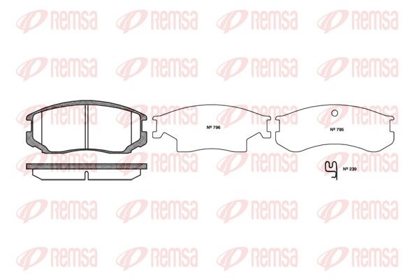 Brake Pad Set, disc brake REMSA 0357.22