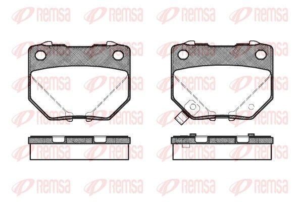 Brake Pad Set, disc brake REMSA 0365.21