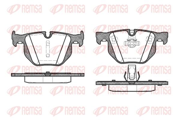 Brake Pad Set, disc brake REMSA 0381.60