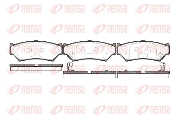 Brake Pad Set, disc brake REMSA 0389.12