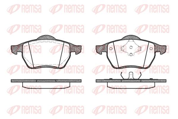 Brake Pad Set, disc brake REMSA 0390.00