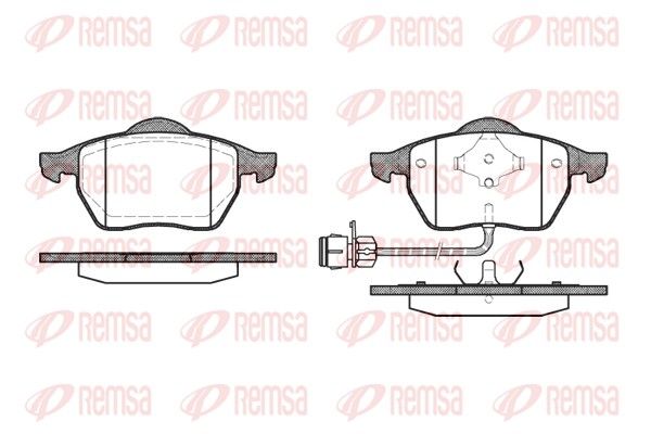 Brake Pad Set, disc brake REMSA 0390.02