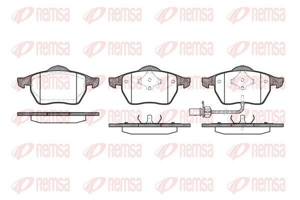 Brake Pad Set, disc brake REMSA 0390.11